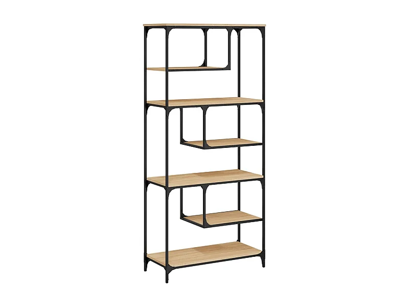 Pelin  Estantería madera de ingeniería roble Sonoma 81x36x176 cm