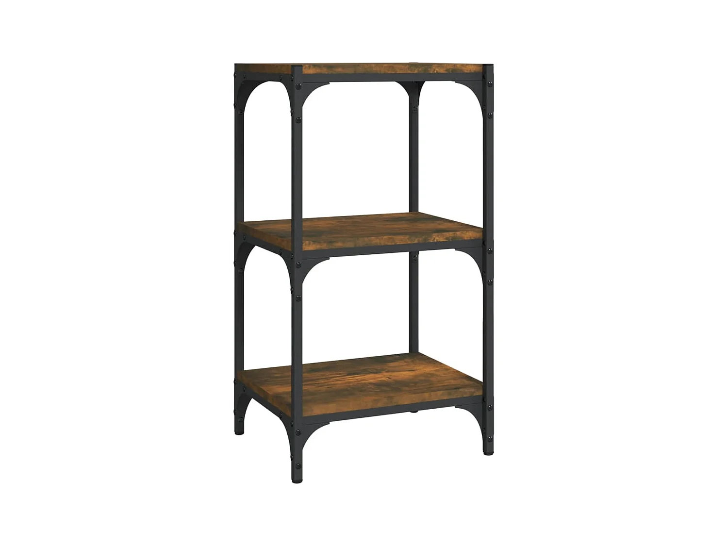 Ventura  Bibliothèque Chêne fumé 40x33x70,5cm Bois d'ingénierie et acier