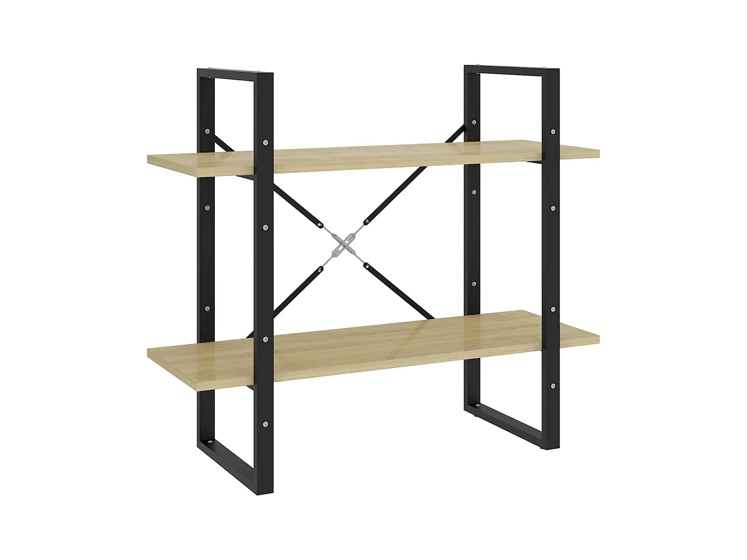 Vista  Bibliothèque à 2 niveaux chêne sonoma bois d'ingénierie