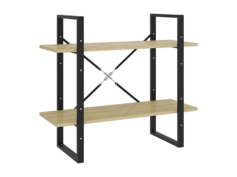 Vista  Boekenkast met 2 schappen 80x30x70 cm spaanplaat sonoma eiken