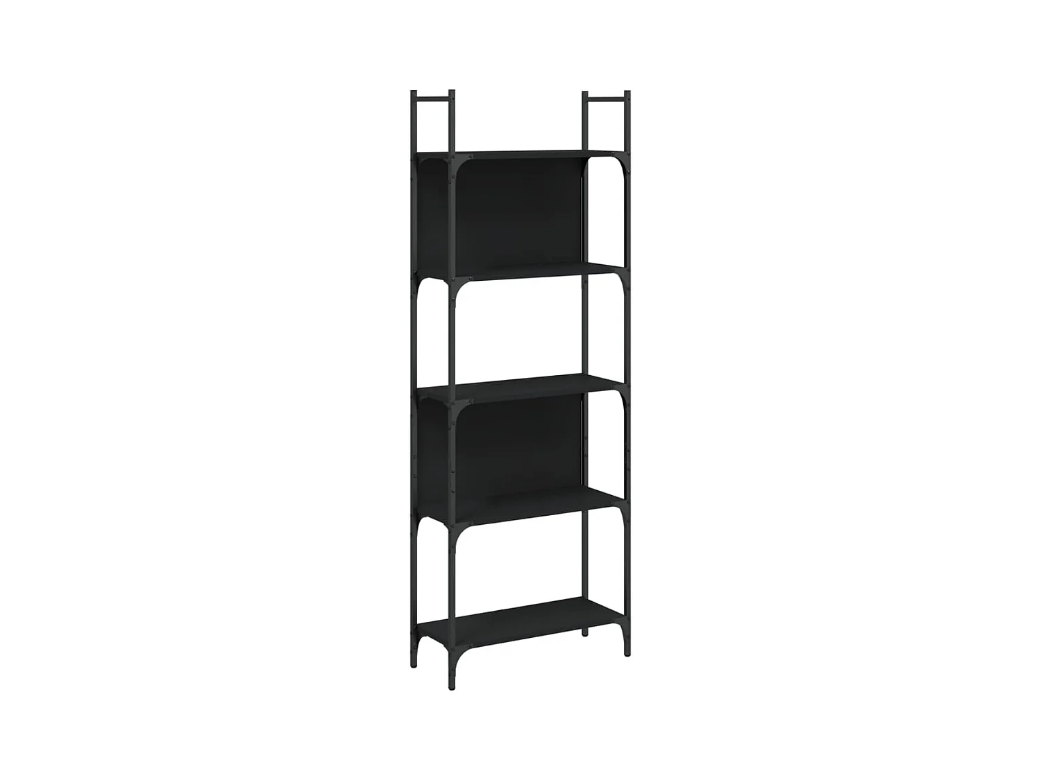 Kiki  Boekenkast 5-laags 60,5x24x166,5 cm bewerkt hout zwart