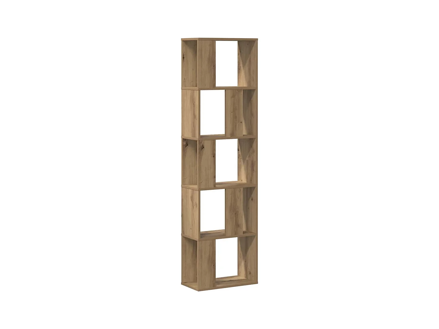 Fairmont  Librería 5 niveles madera roble artesanal 80,5x23,5x162,5 cm