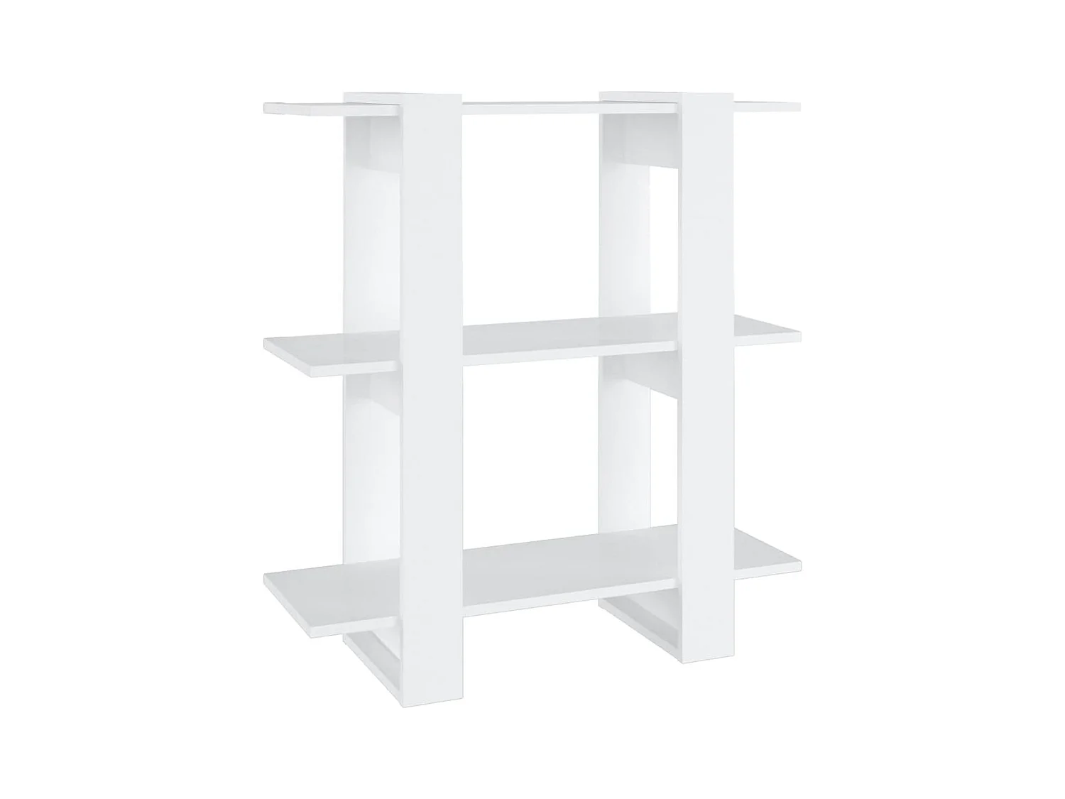 Milou  Bibliothèque/Séparateur de pièce Blanc 80x30x87 cm