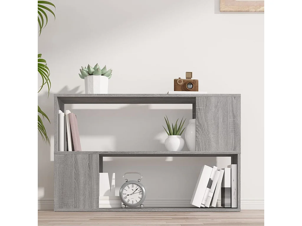 Norman  Estantería de madera contrachapada gris Sonoma 100x24x63 cm