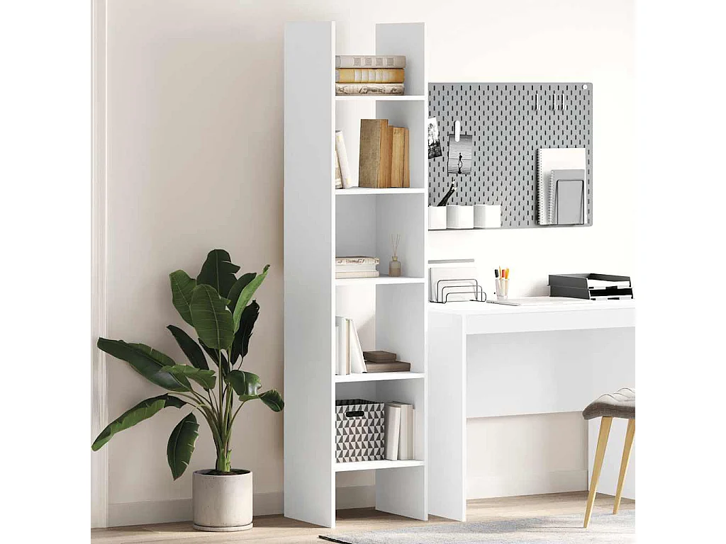 Vamdrup  Bibliothèque Blanc 40x35x180 cm Bois d'ingénierie