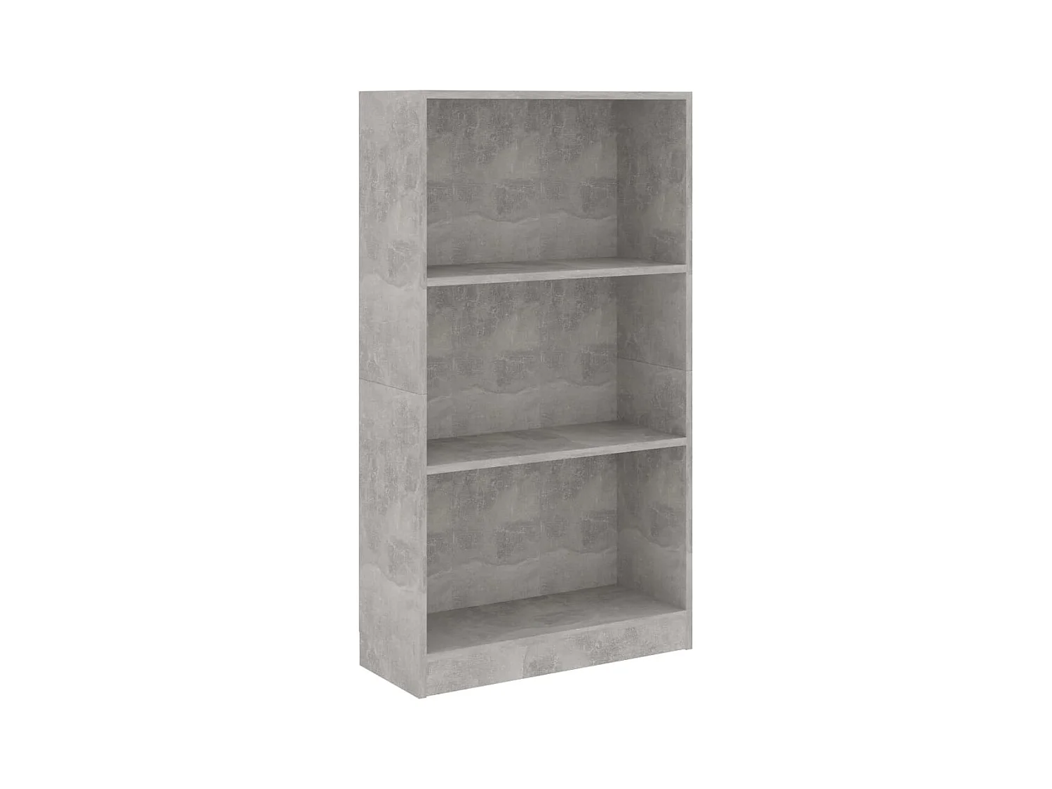 Jairo  Bibliothèque 3 niveaux Gris béton 60x24x109cm Bois d'ingénierie