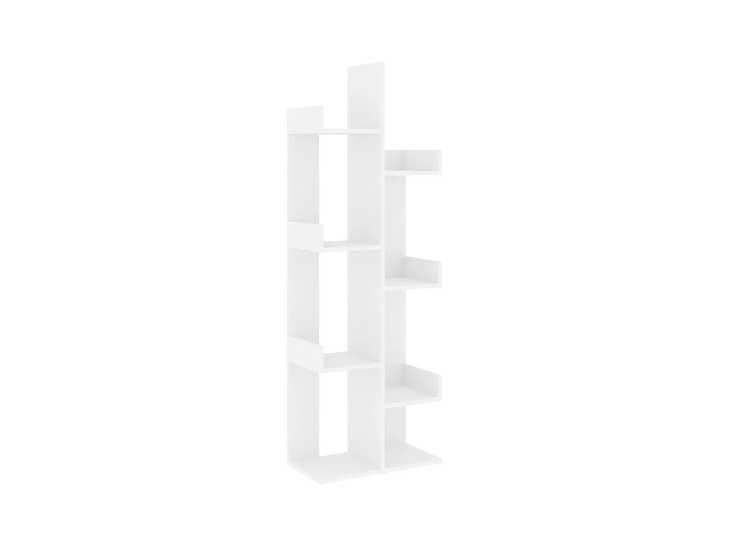 Candler  Bibliothèque Blanc 48x25,5x140 cm Bois d’ingénierie