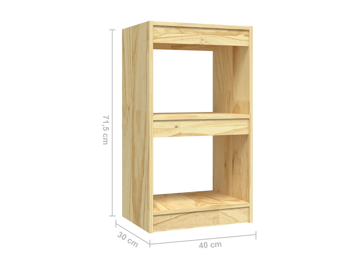 Centerville  Bibliothèque 40x30x71,5 cm Bois de pin massif