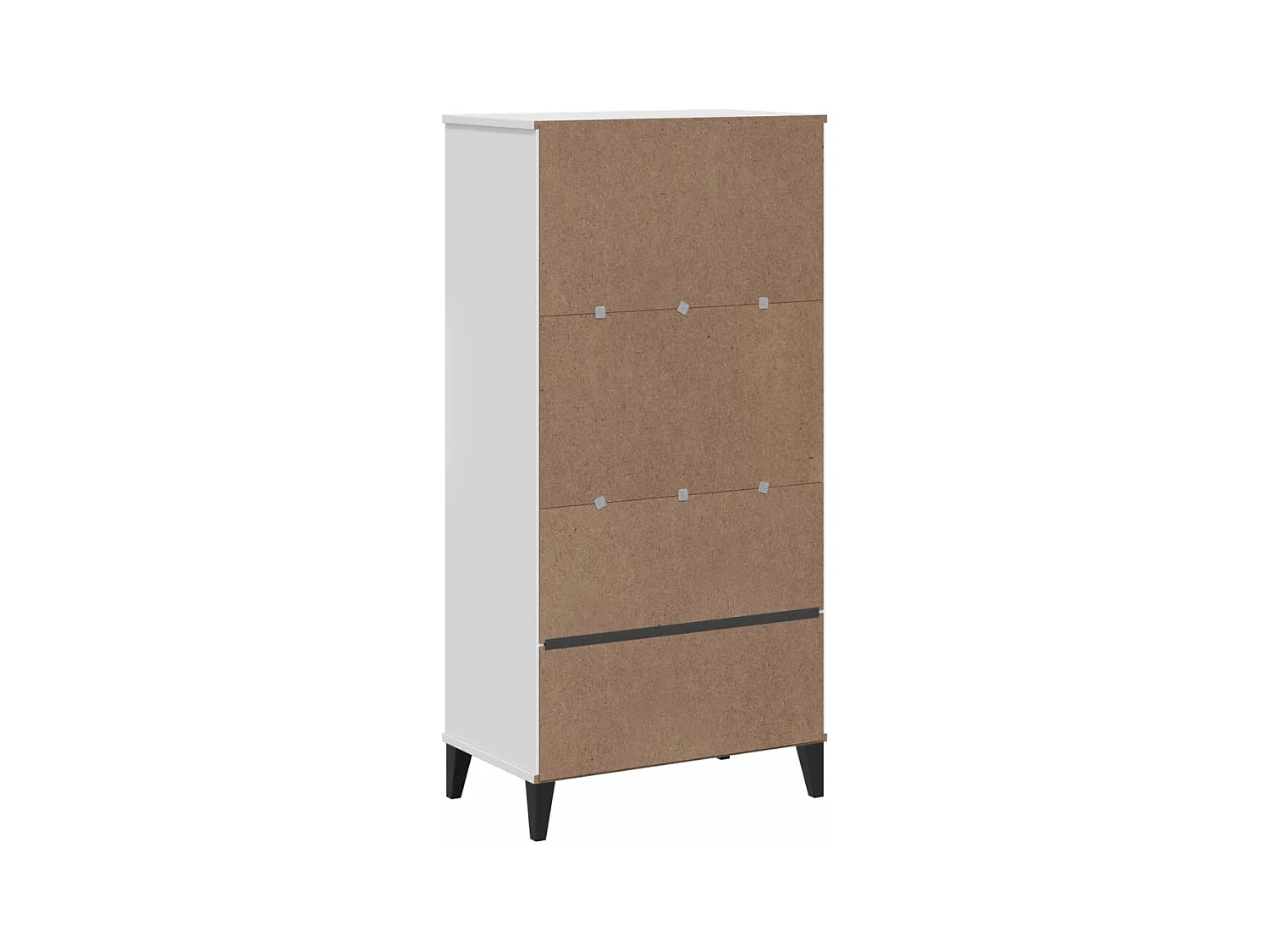 Peralyn  Boekenkast VIKEN 60x35x123 cm bewerkt hout wit