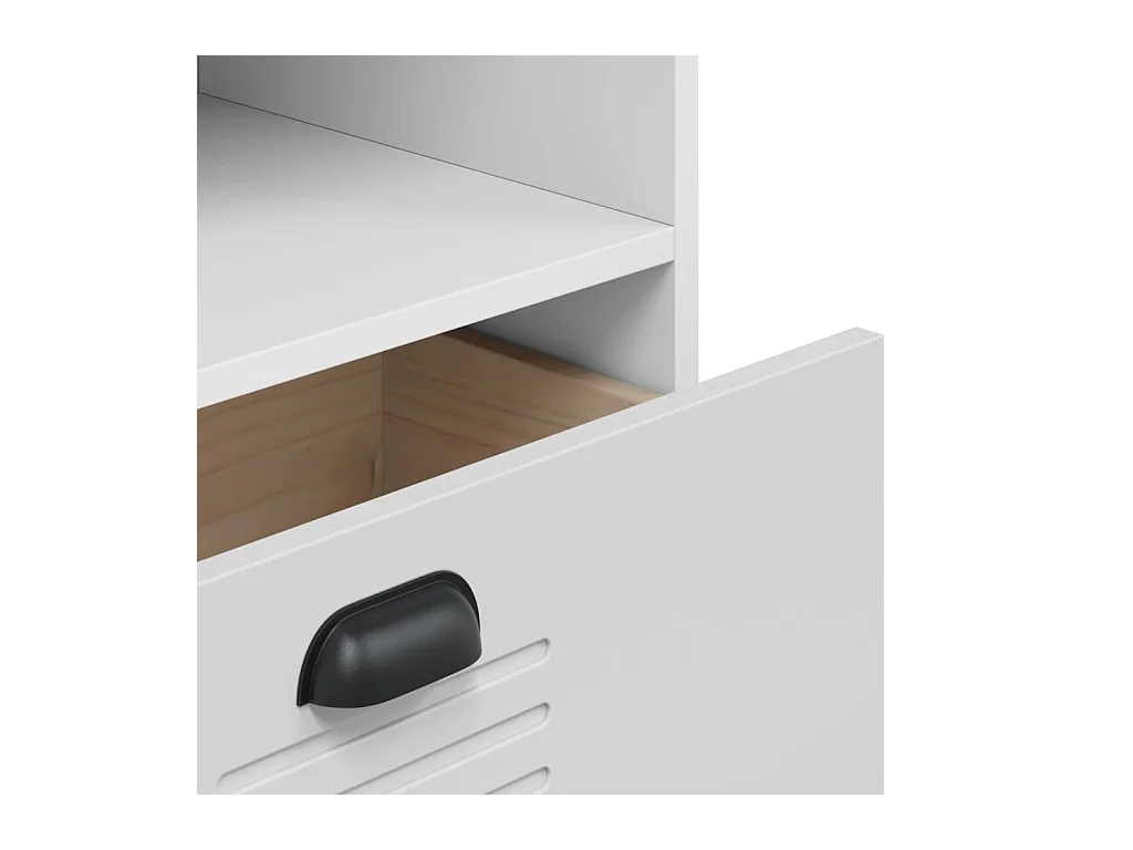 Peralyn  Boekenkast VIKEN 60x35x123 cm bewerkt hout wit