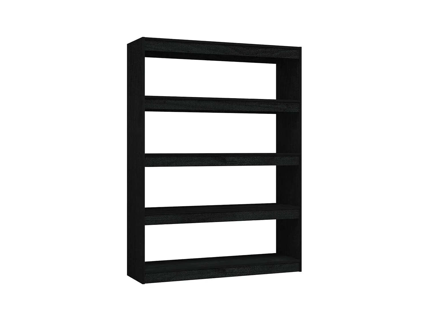 Centerville  Boekenkast/kamerscherm 100x30x135,5 cm massief grenenhout zwart