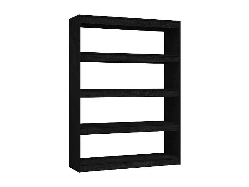 Centerville  Bibliothèque/Séparateur de pièce Noir 100x30x135,5cm Pin massif