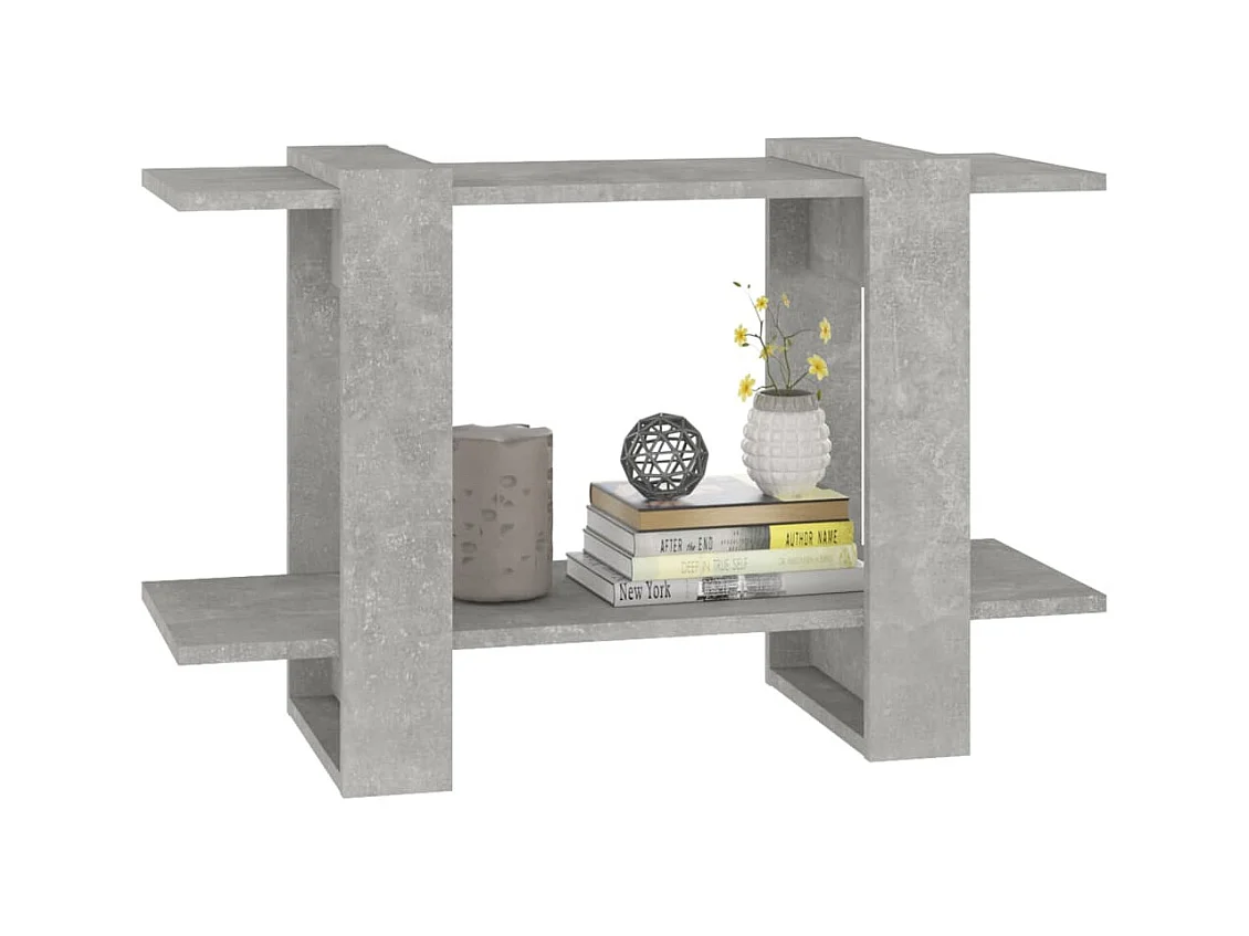 Wylorn  Bibliothèque/Séparateur de pièce Gris béton 80x30x51 cm