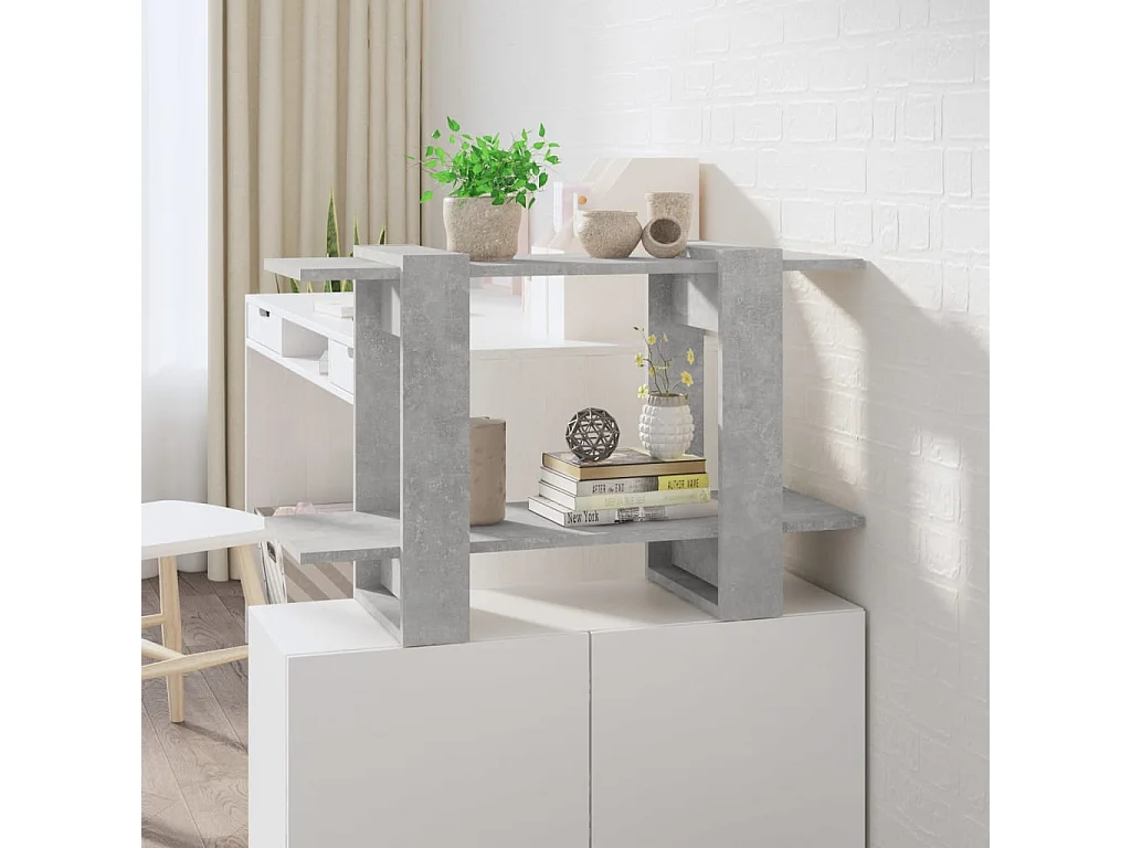 Wylorn  Bibliothèque/Séparateur de pièce Gris béton 80x30x51 cm