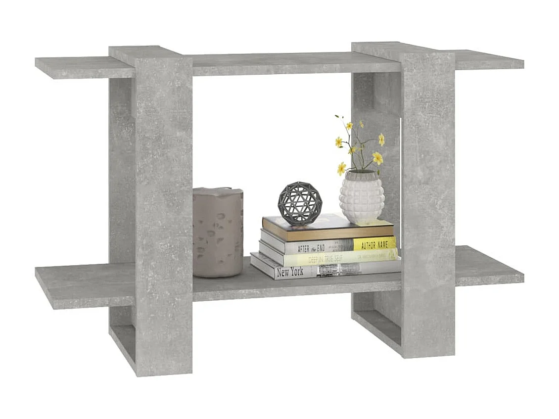 Wylorn  Bibliothèque/Séparateur de pièce Gris béton 80x30x51 cm