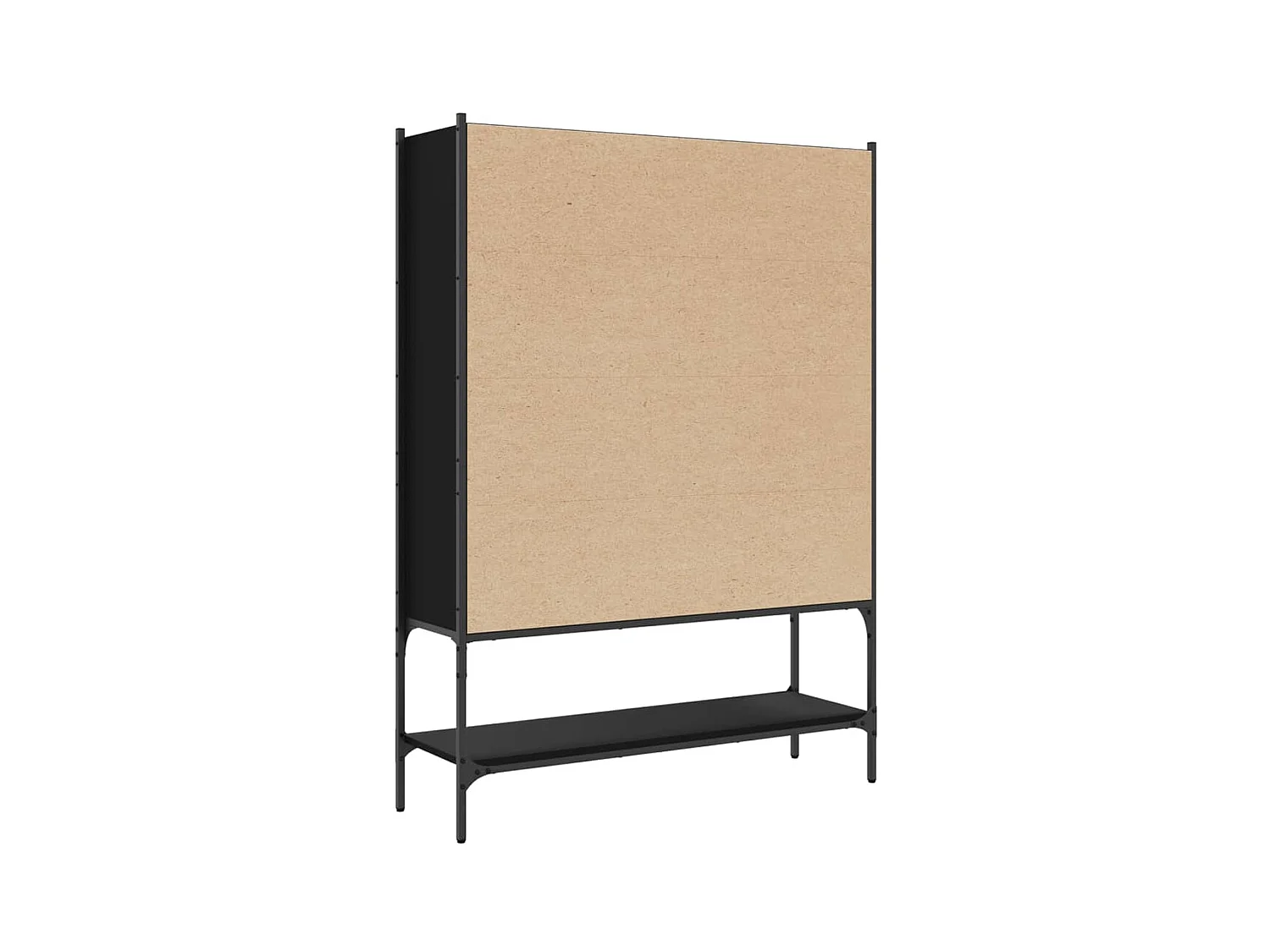 Assen  Bibliothèque noir 102x30x141,5 cm bois d'ingénierie