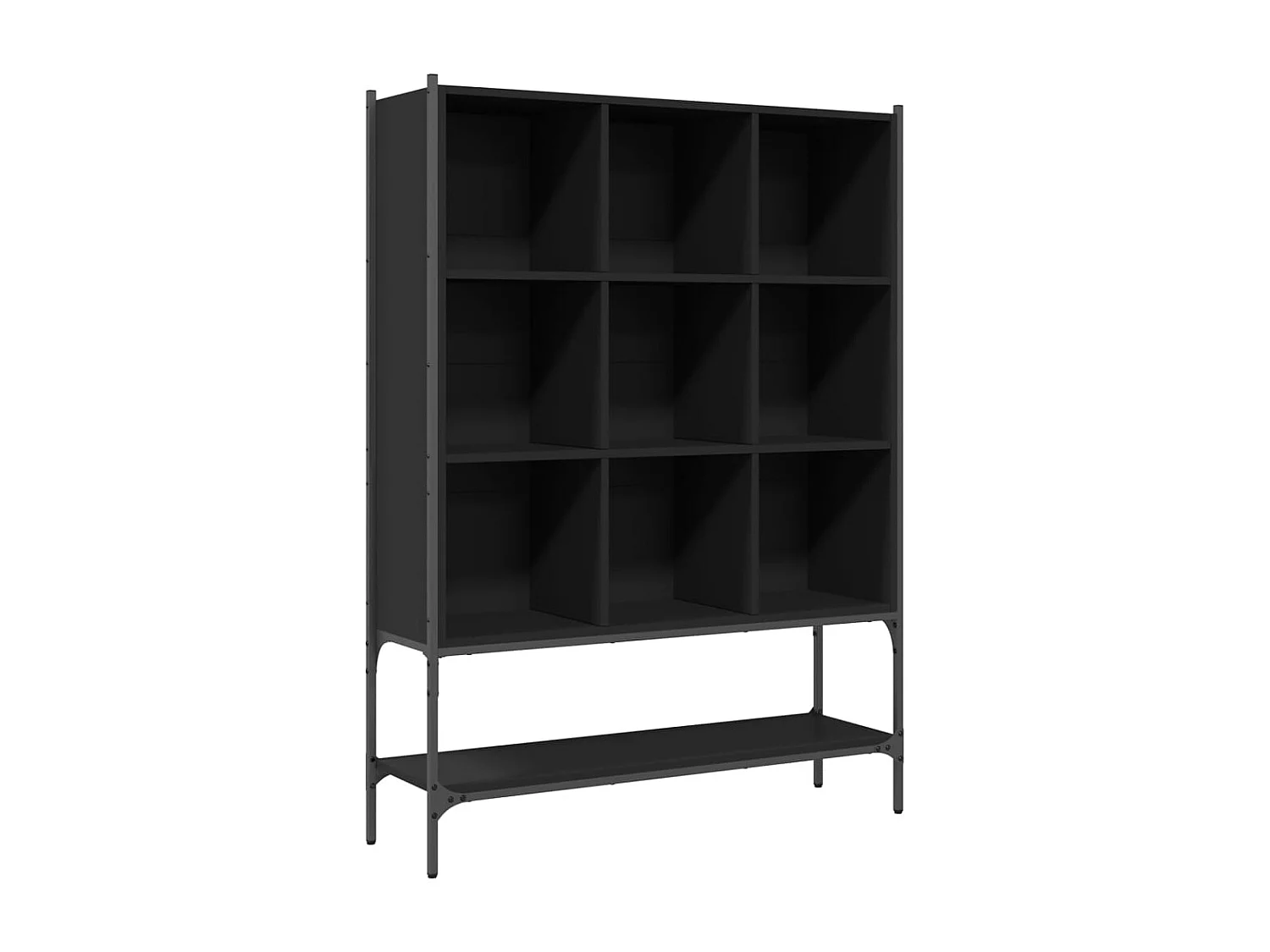 Assen  Bibliothèque noir 102x30x141,5 cm bois d'ingénierie