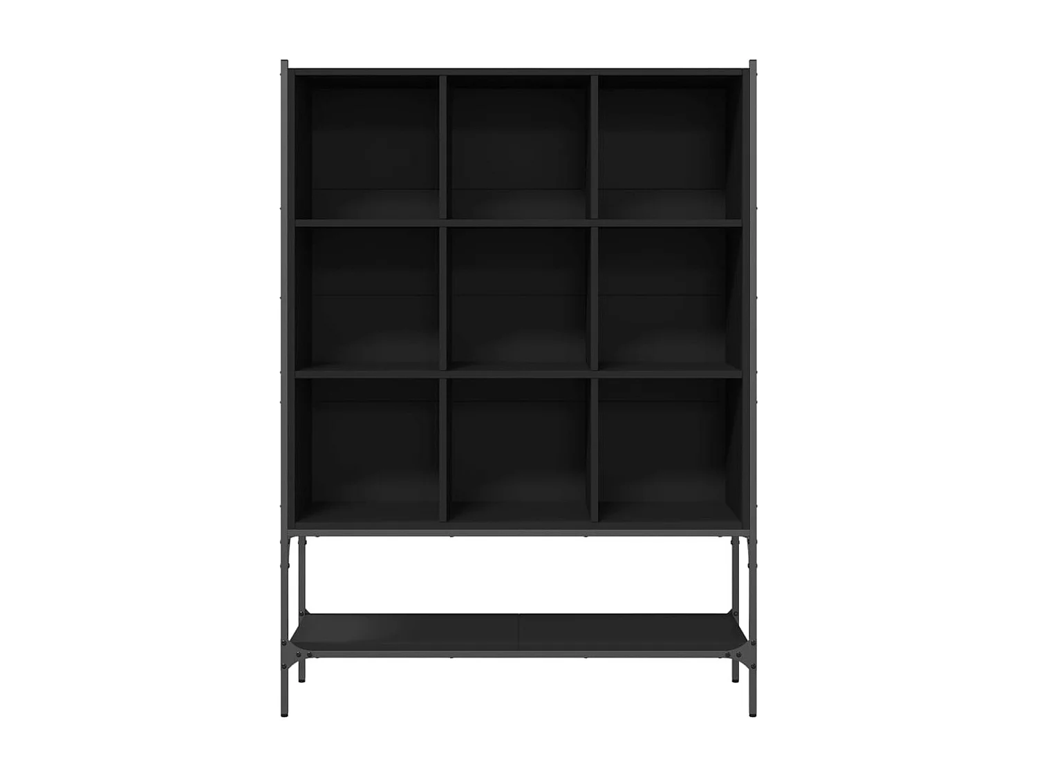 Assen  Bibliothèque noir 102x30x141,5 cm bois d'ingénierie