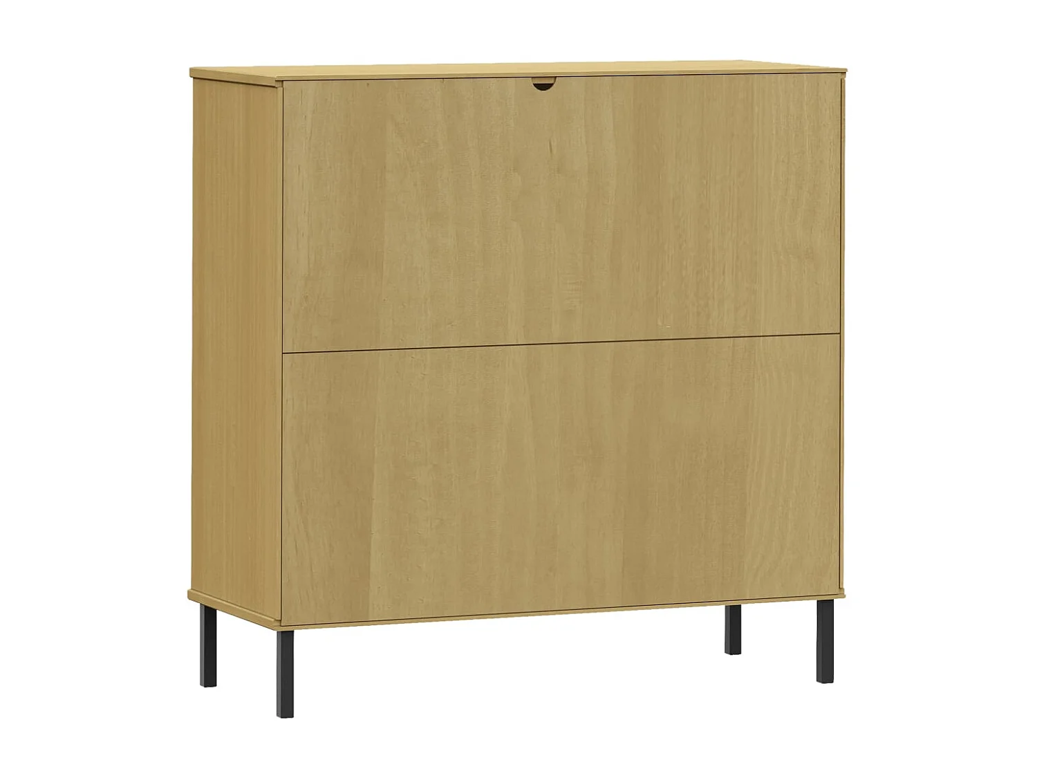 Claire-Madeleine-Claire  Bibliothèque avec pieds en métal Marron 90x35x90,5 cm Bois OSLO