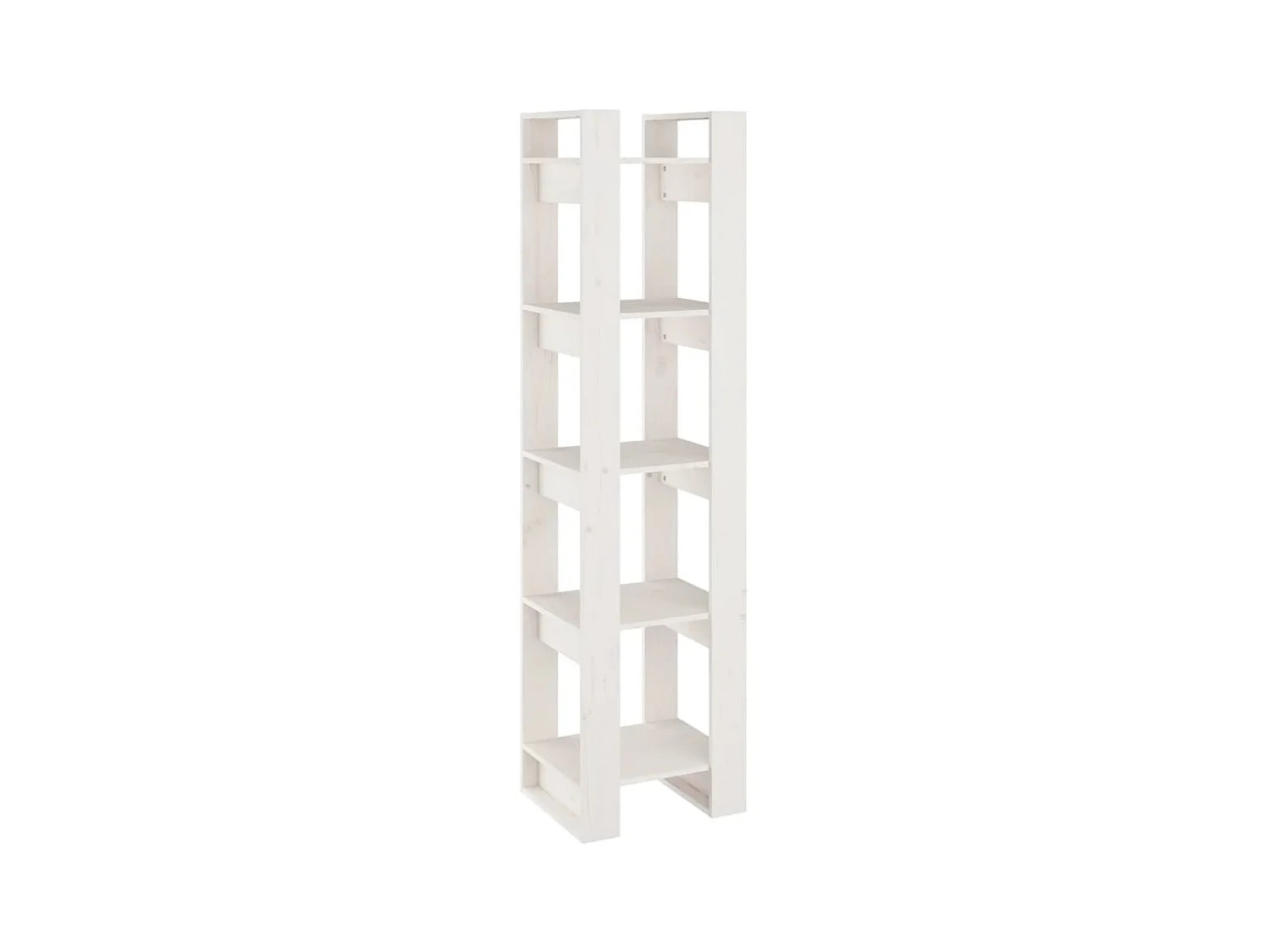 Cyrik  Bibliothèque/Séparateur de pièce Blanc 41x35x160 cm Pin massif