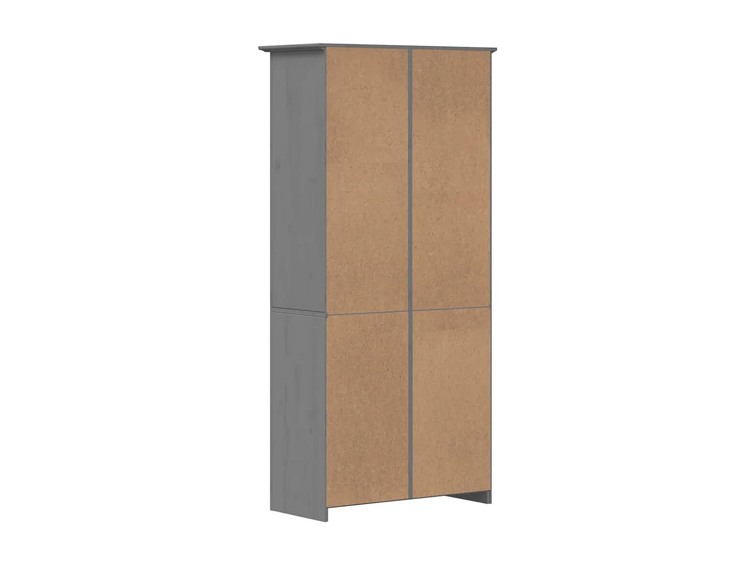 Claddaghduff  Bibliothèque BODO gris 82x40x173 cm bois de pin massif