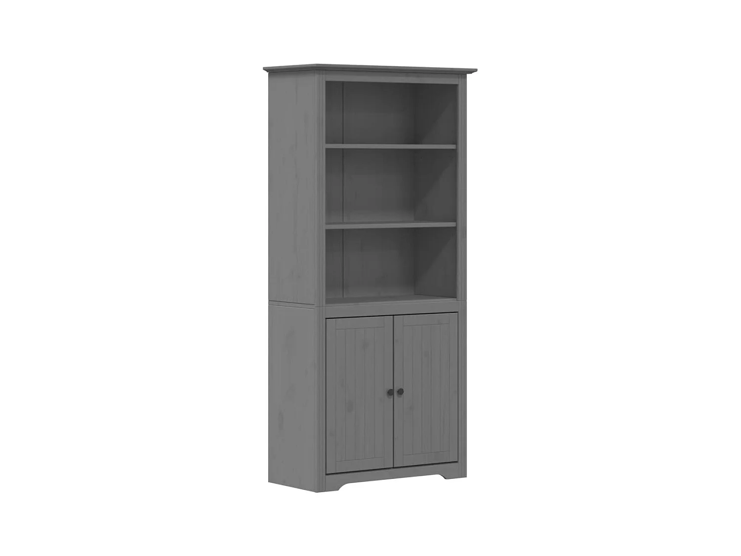 Claddaghduff  Boekenkast BODO 82x40x173 cm massief grenenhout grijs