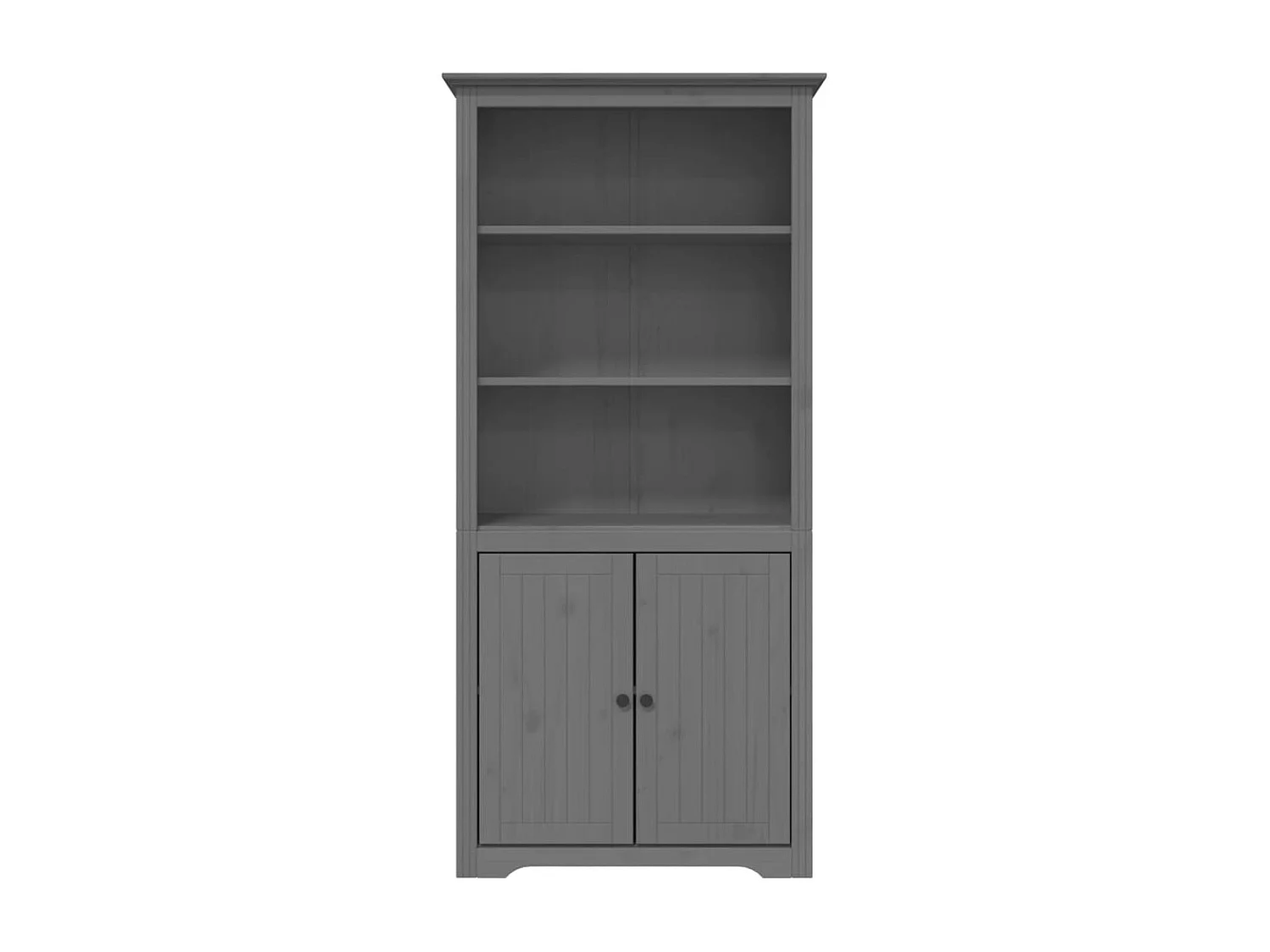 Claddaghduff  Bibliothèque BODO gris 82x40x173 cm bois de pin massif