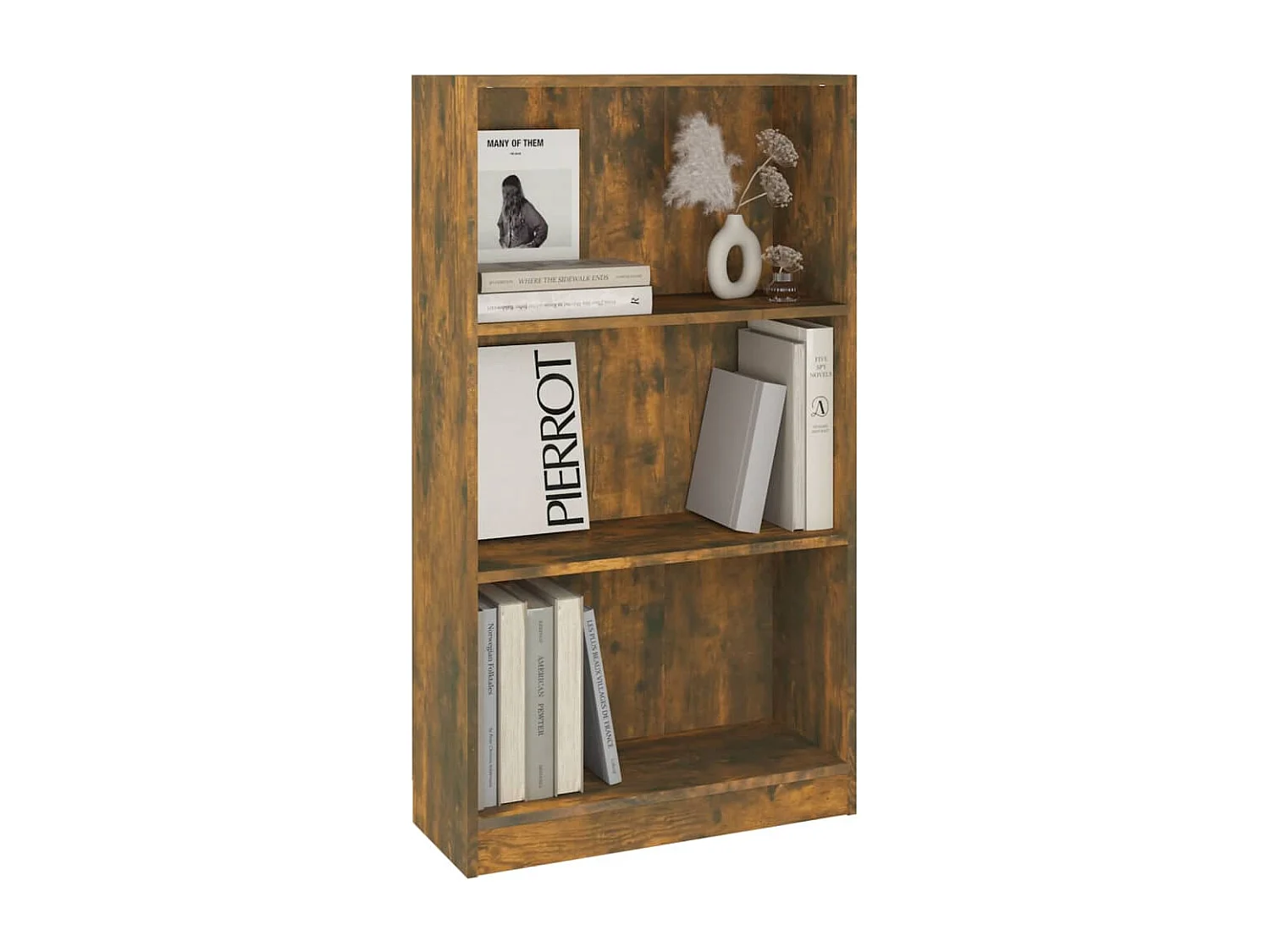 Jairo  Bibliothèque Chêne fumé 60x24x109 cm Bois d'ingénierie