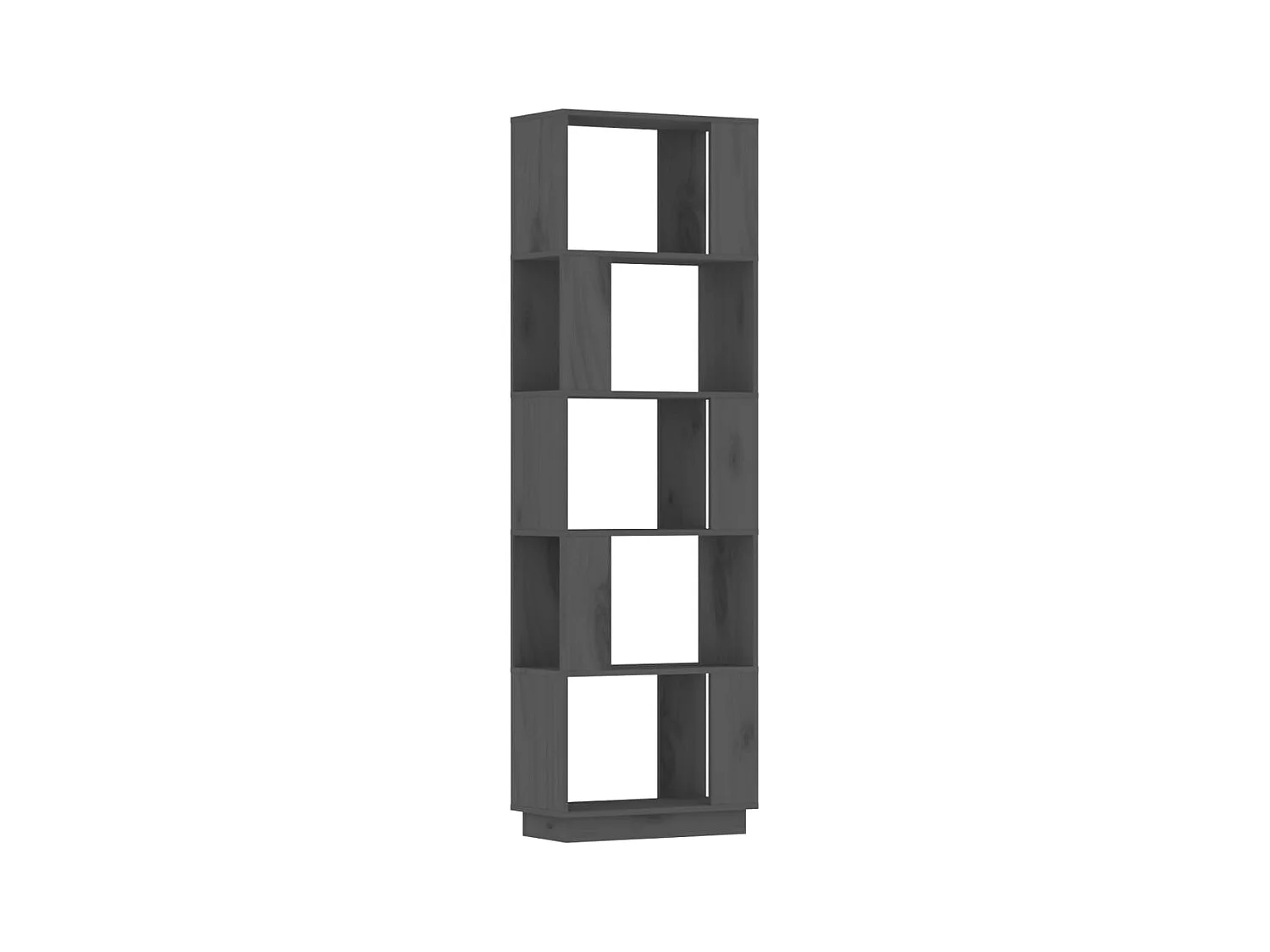 Caledonia  Bibliothèque/Séparateur de pièce Gris 51x25x163,5 cm Pin solide
