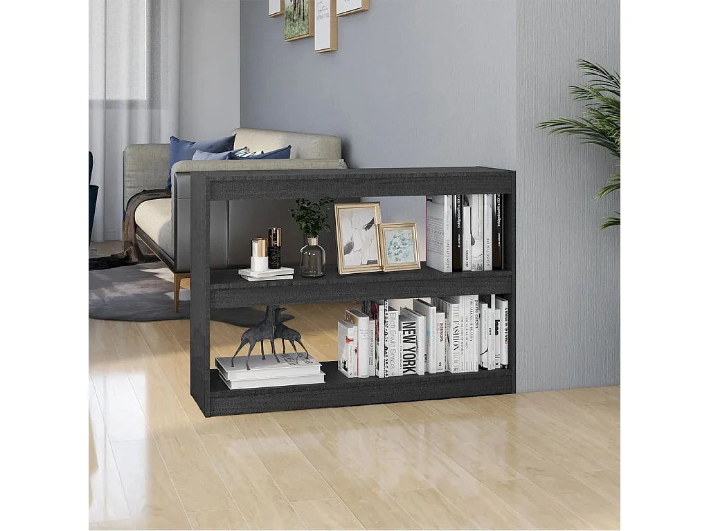 Centerville  Bibliothèque/Séparateur de pièce Gris 100x30x71,5 cm Pin massif