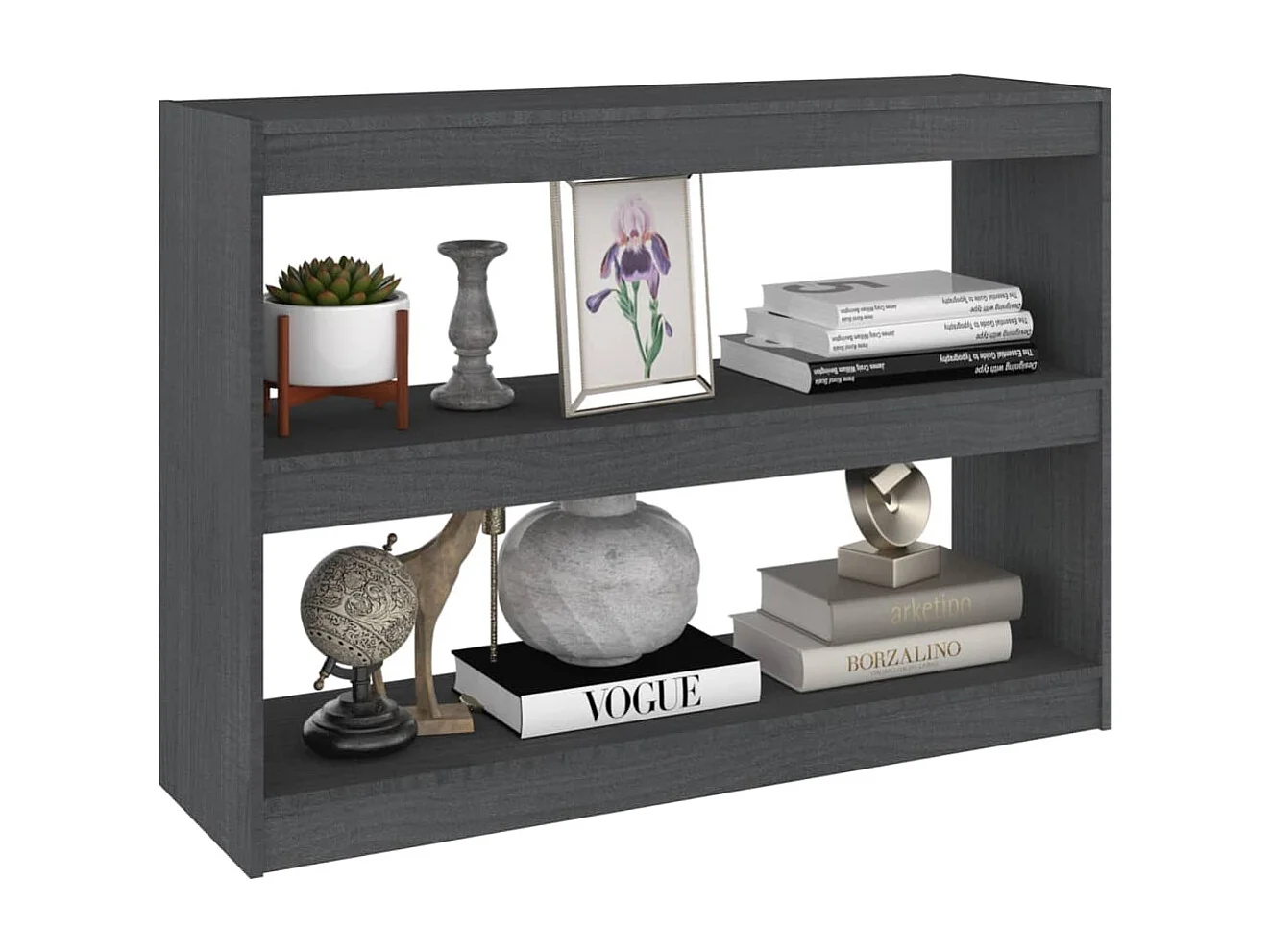 Centerville  Bibliothèque/Séparateur de pièce Gris 100x30x71,5 cm Pin massif