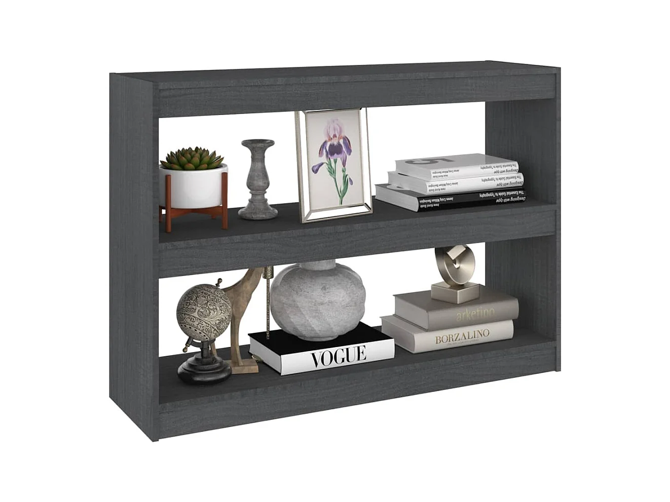 Centerville  Bibliothèque/Séparateur de pièce Gris 100x30x71,5 cm Pin massif