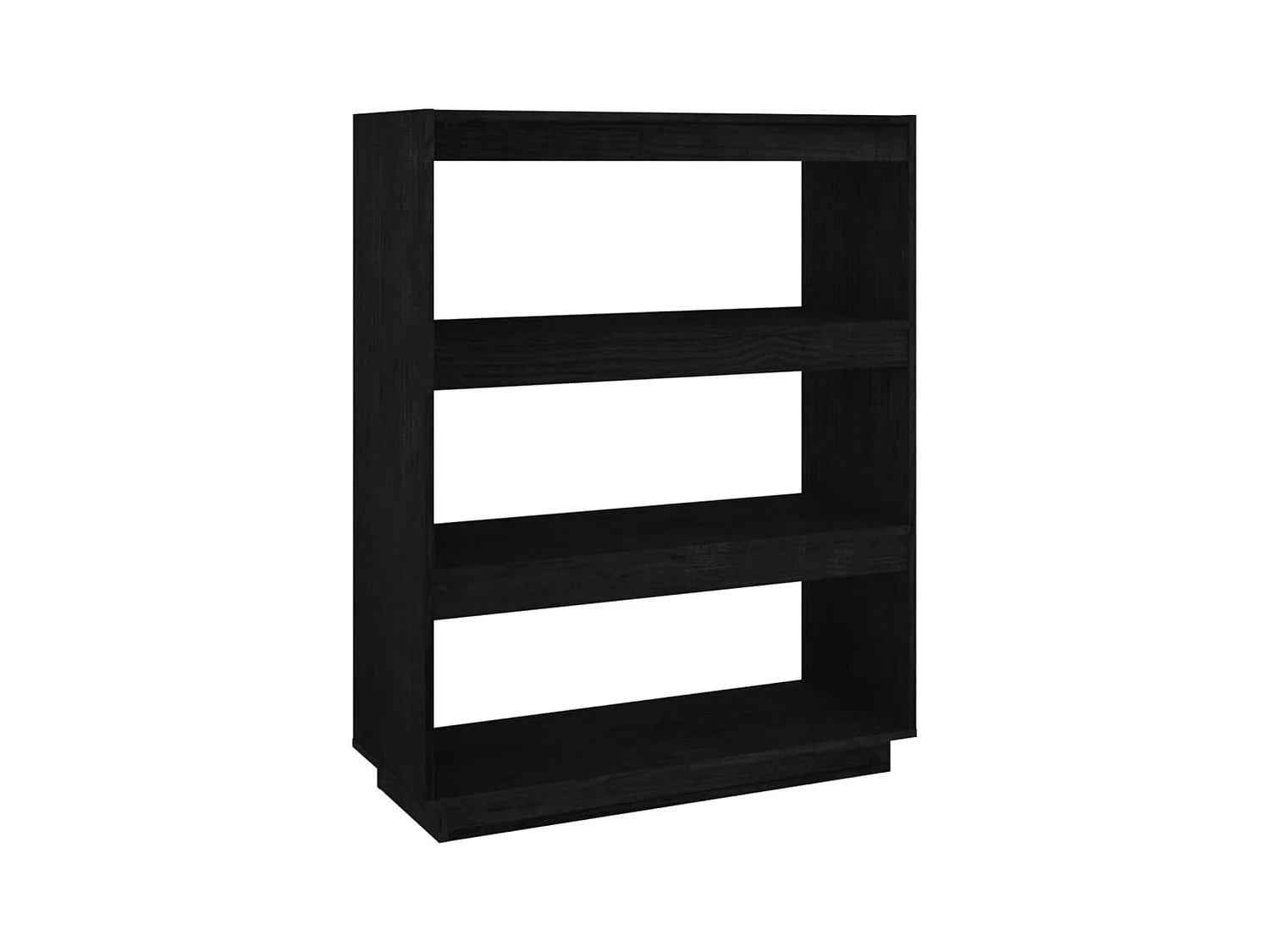 Alisha  Bibliothèque/Séparateur de pièce Noir 80x35x103 cm Pin massif