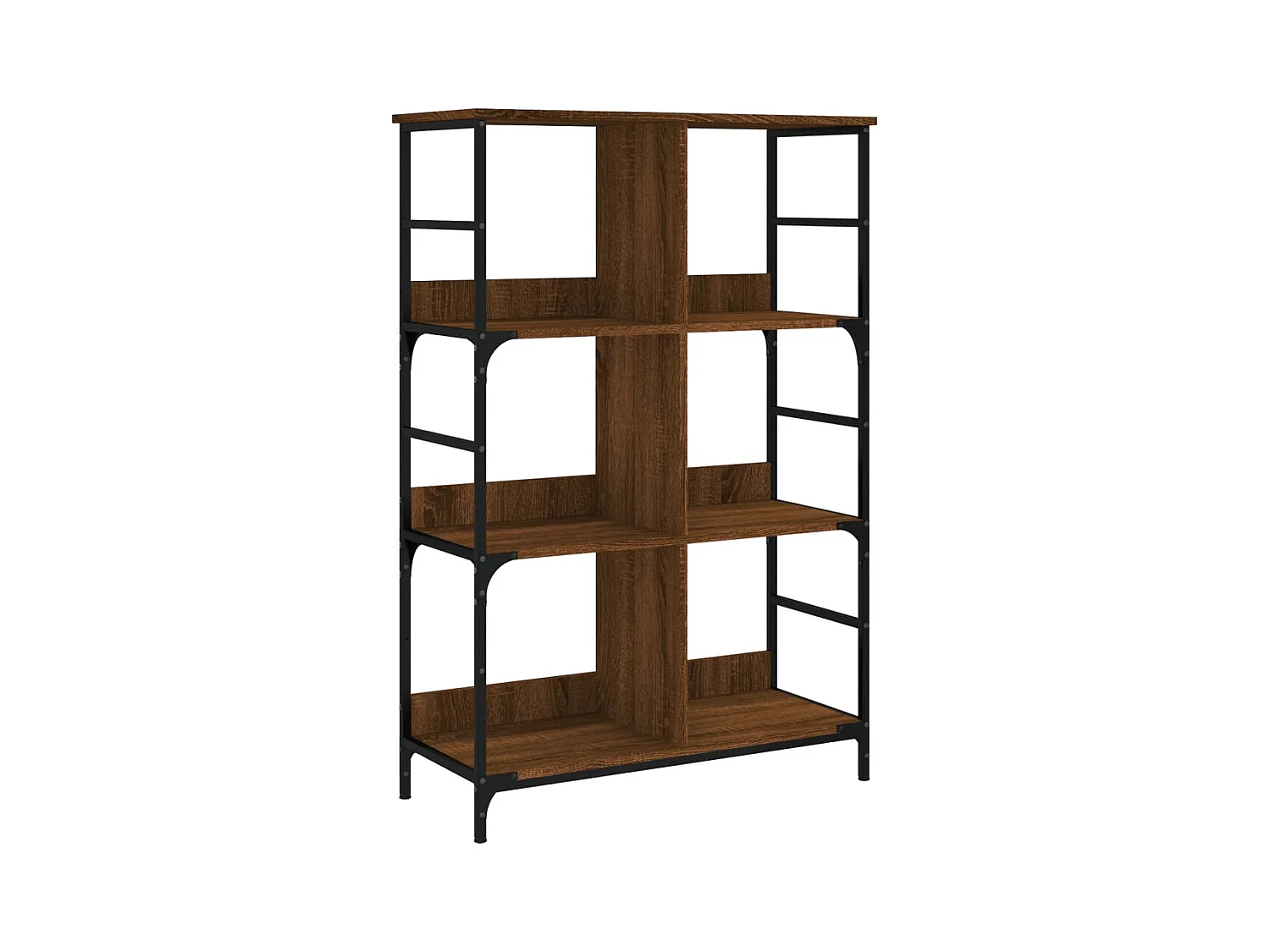 Keith  Bibliothèque chêne marron 78,5x33x117,5 cm bois d'ingénierie