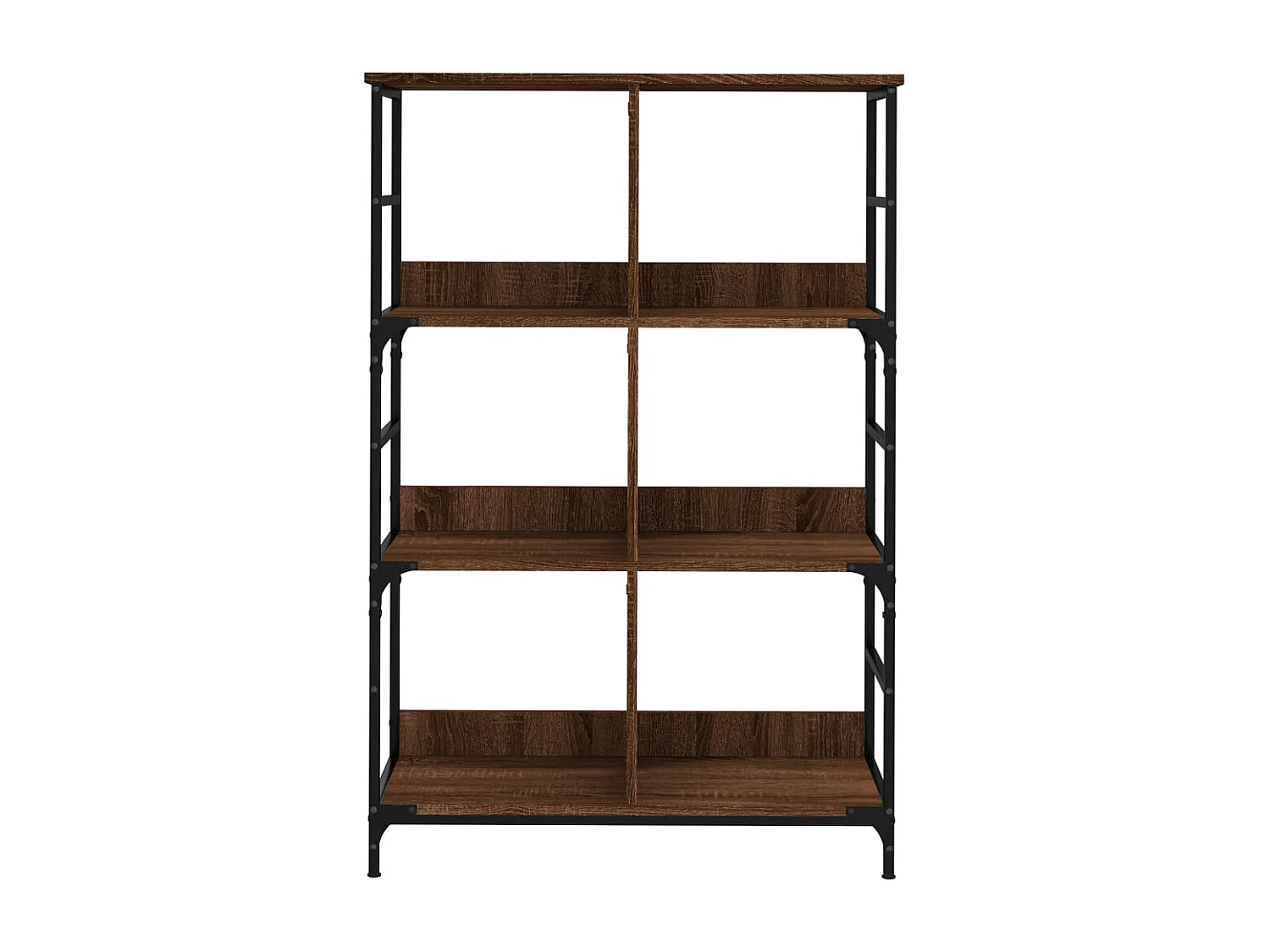 Keith  Bibliothèque chêne marron 78,5x33x117,5 cm bois d'ingénierie