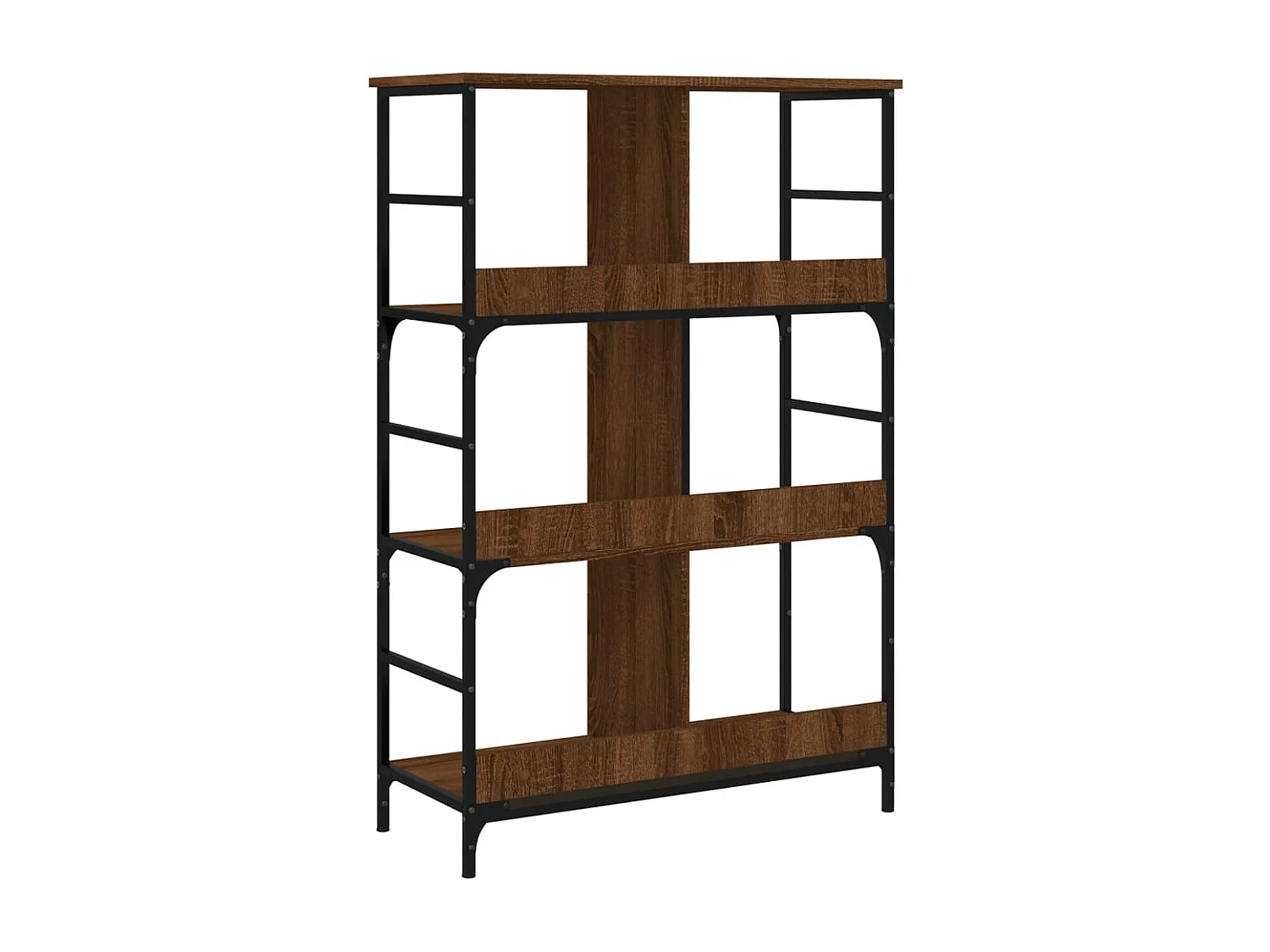 Keith  Bibliothèque chêne marron 78,5x33x117,5 cm bois d'ingénierie