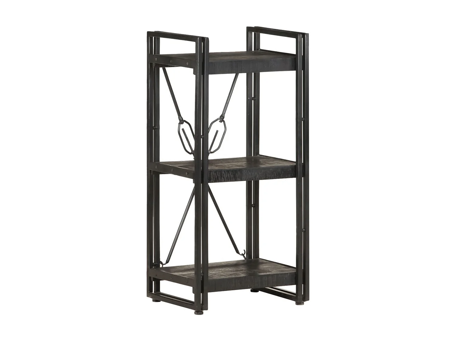 Yoan  Bibliothèque à 3 niveaux 40x30x80 cm Bois de manguier massif