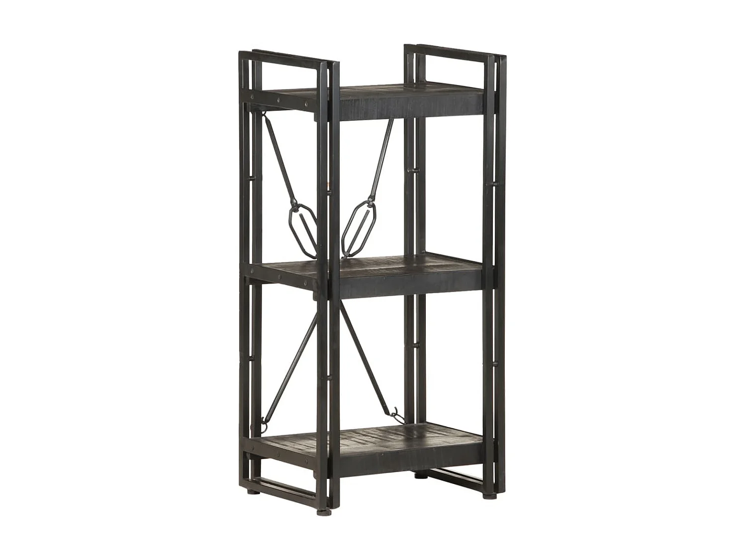 Yoan  Bibliothèque à 3 niveaux 40x30x80 cm Bois de manguier massif