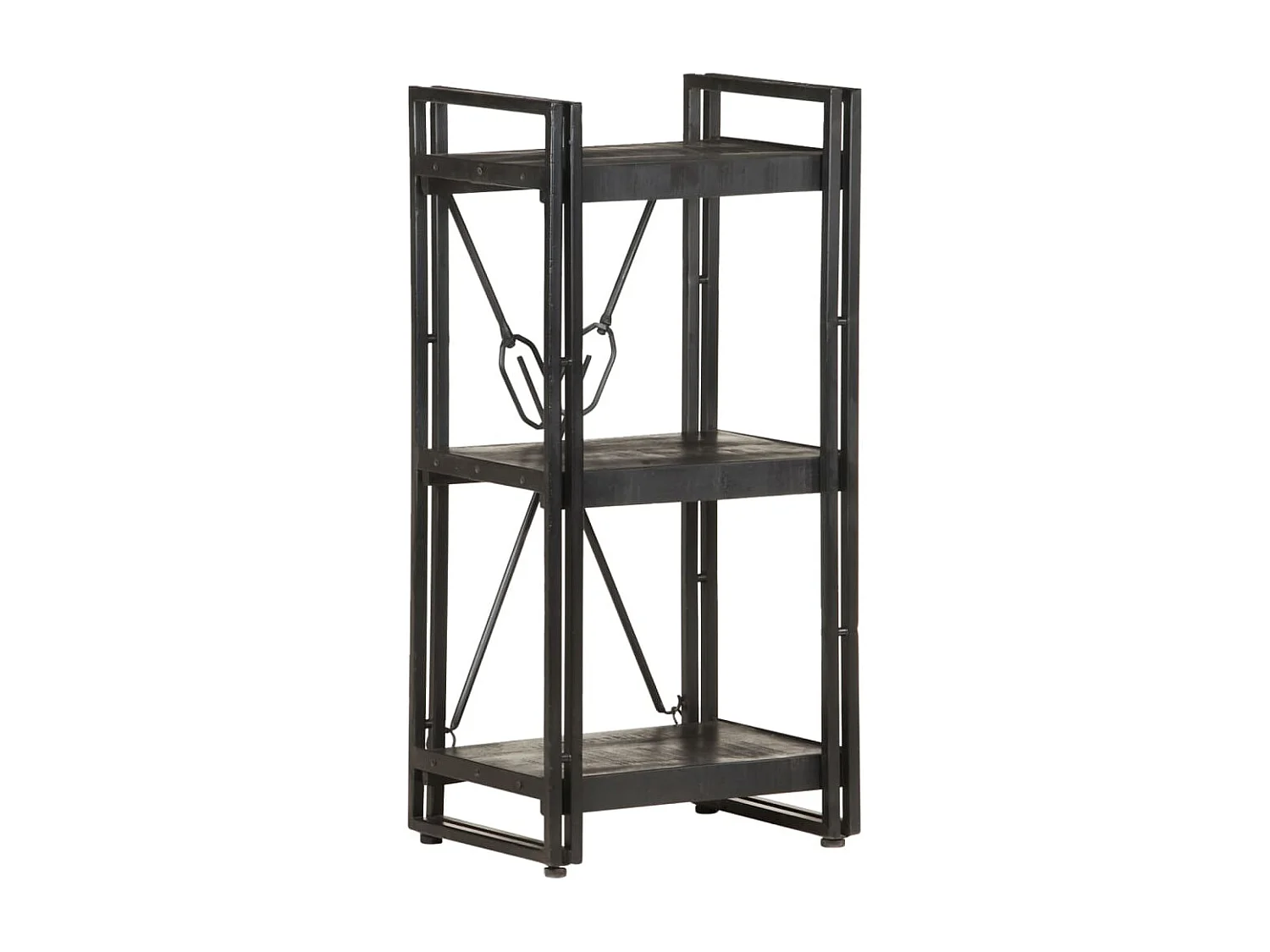 Yoan  Bibliothèque à 3 niveaux 40x30x80 cm Bois de manguier massif