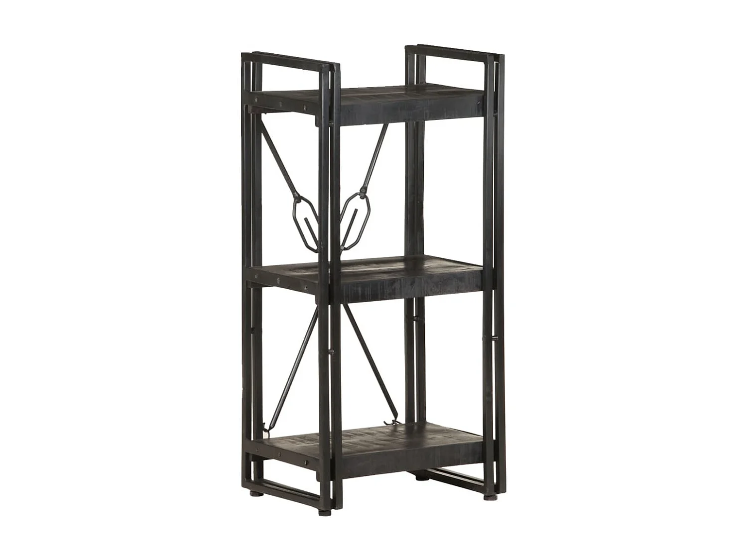 Yoan  Bibliothèque à 3 niveaux 40x30x80 cm Bois de manguier massif