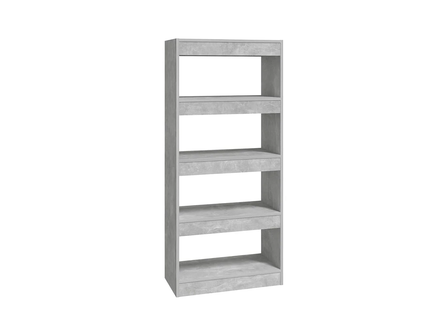 Loes  Bibliothèque/Séparateur de pièce Gris béton bois d'ingénierie