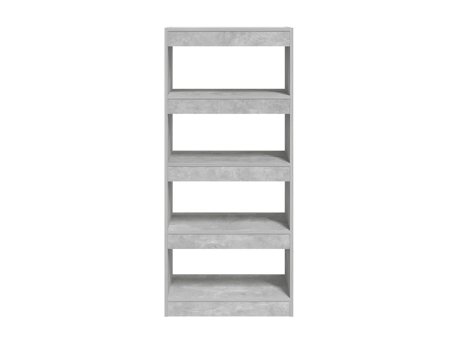 Loes  Bibliothèque/Séparateur de pièce Gris béton bois d'ingénierie