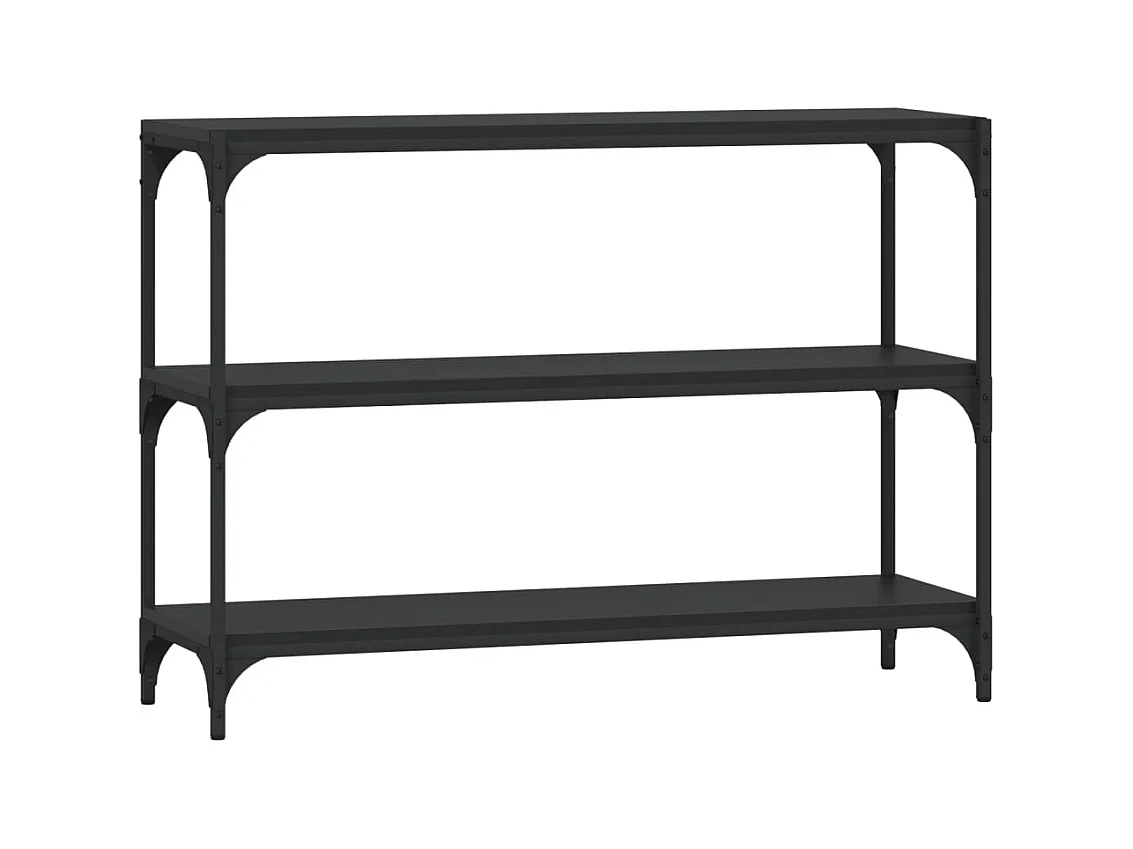 Ventura  Boekenkast 100x33x70,5 cm bewerkt hout en staal zwart