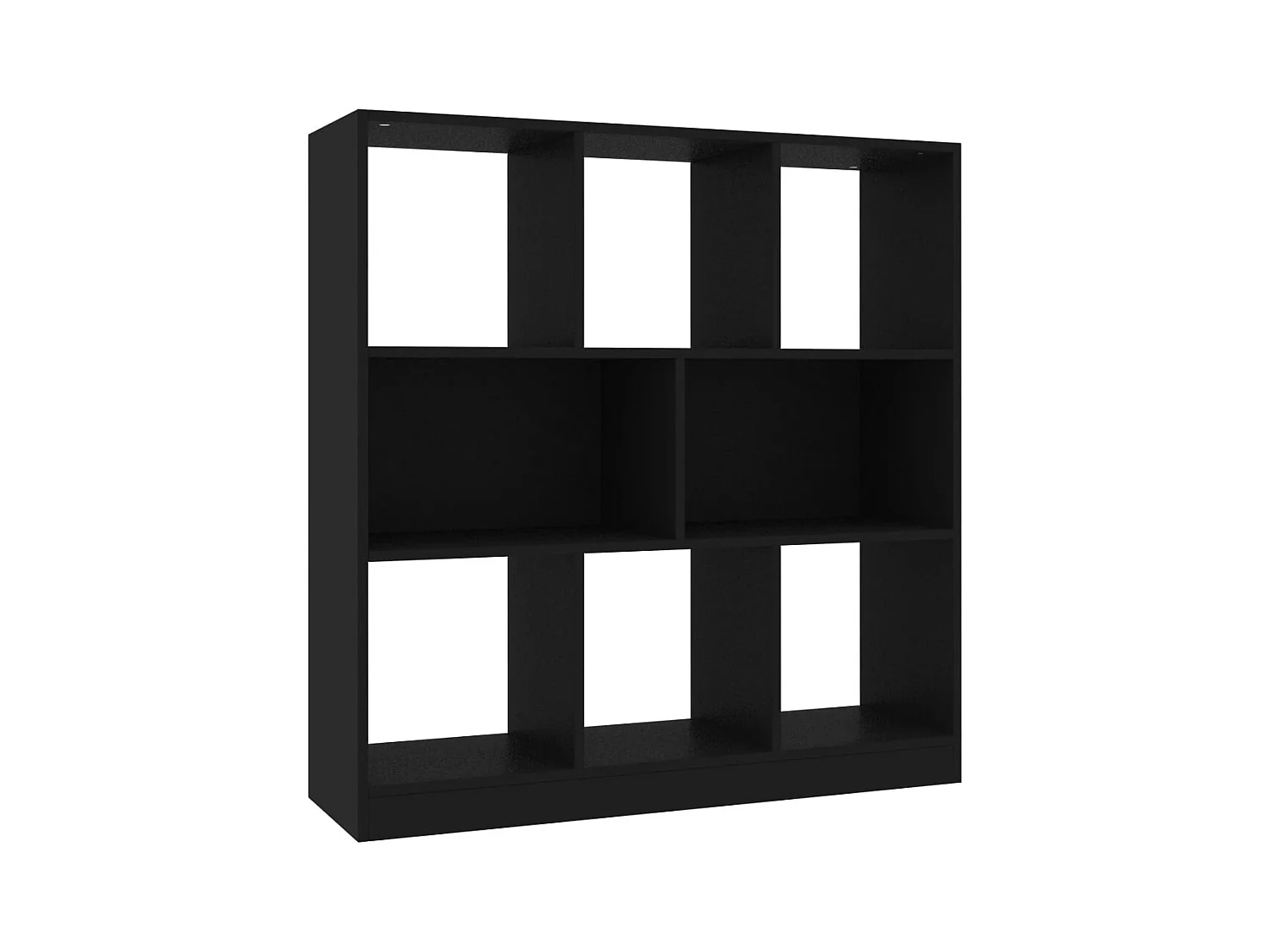 Avenra  Bibliothèque Noir 97,5x29,5x100 cm Bois d'ingénierie