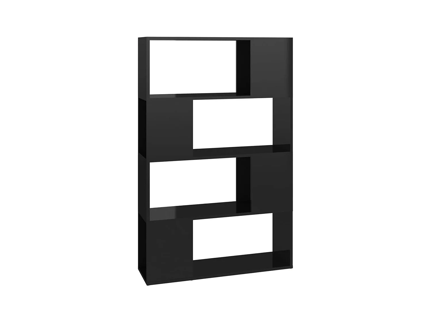 Norman  Boekenkast/kamerscherm 80x24x124,5 cm hoogglans zwart