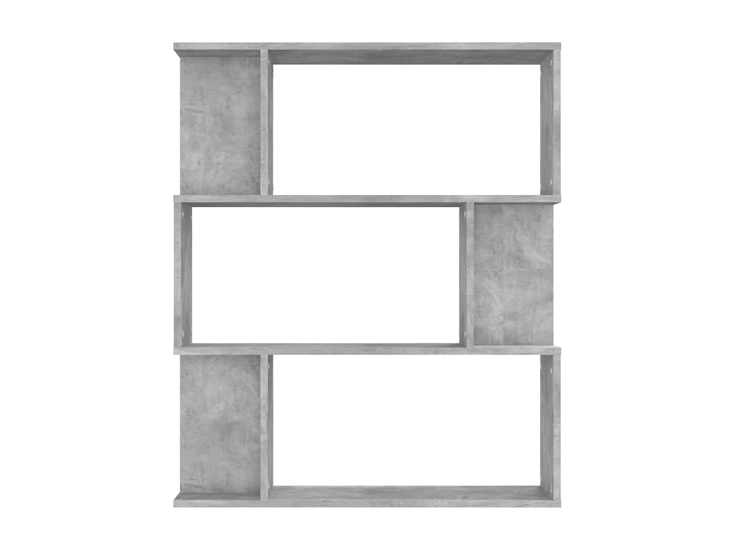 Gyran  Bibliothèque/Séparateur de pièce Gris béton Bois d’ingénierie