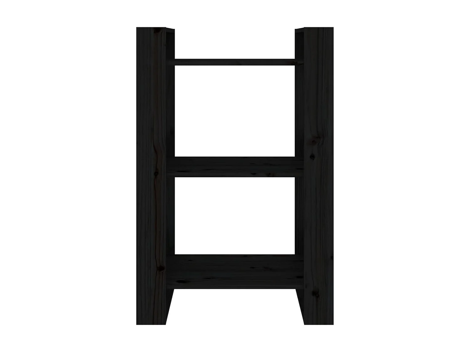 La Roche-sur-Yon  Boekenkast/kamerscherm 60x35x91 cm massief grenenhout zwart