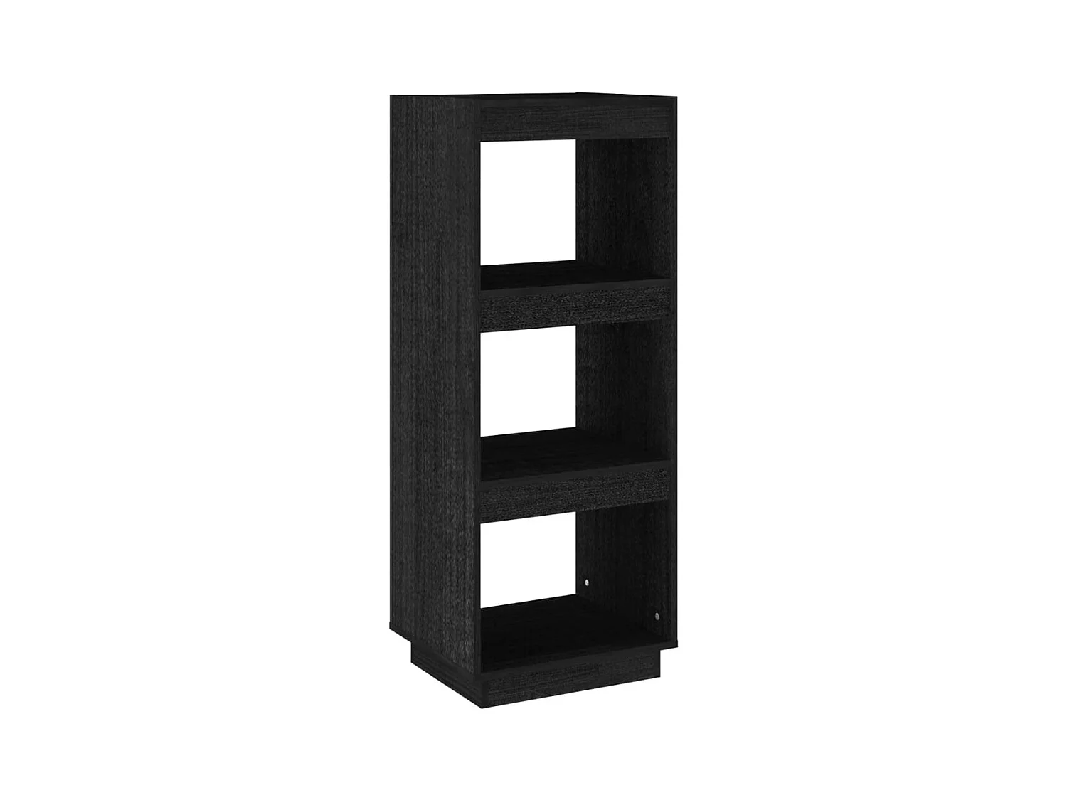 Alisha  Boekenkast/kamerscherm 40x35x103 cm massief grenenhout zwart
