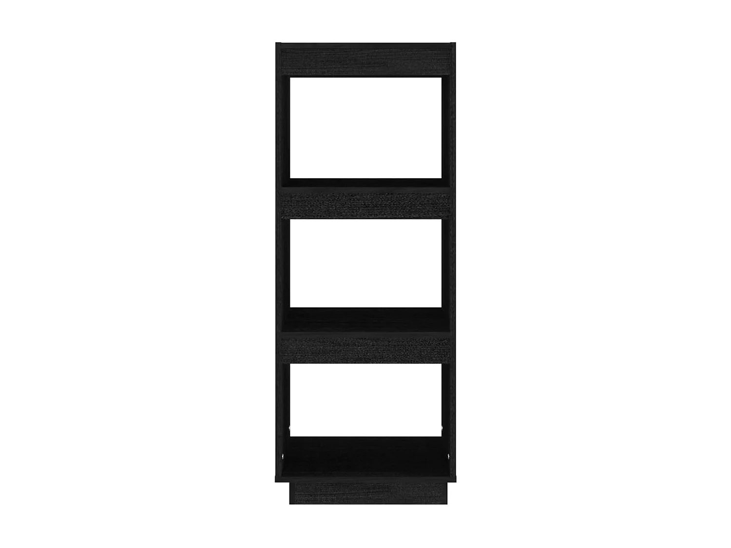 Alisha  Bibliothèque/Séparateur de pièce noir 40x35x103 cm pin massif