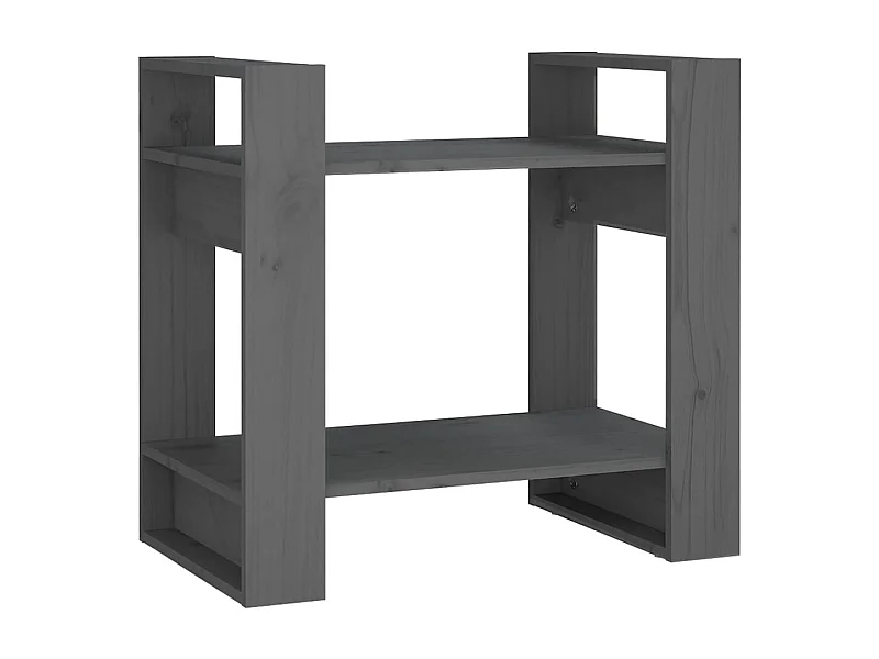 Troyle  Bibliothèque/Séparateur de pièce Gris 60x35x57 cm Pin massif